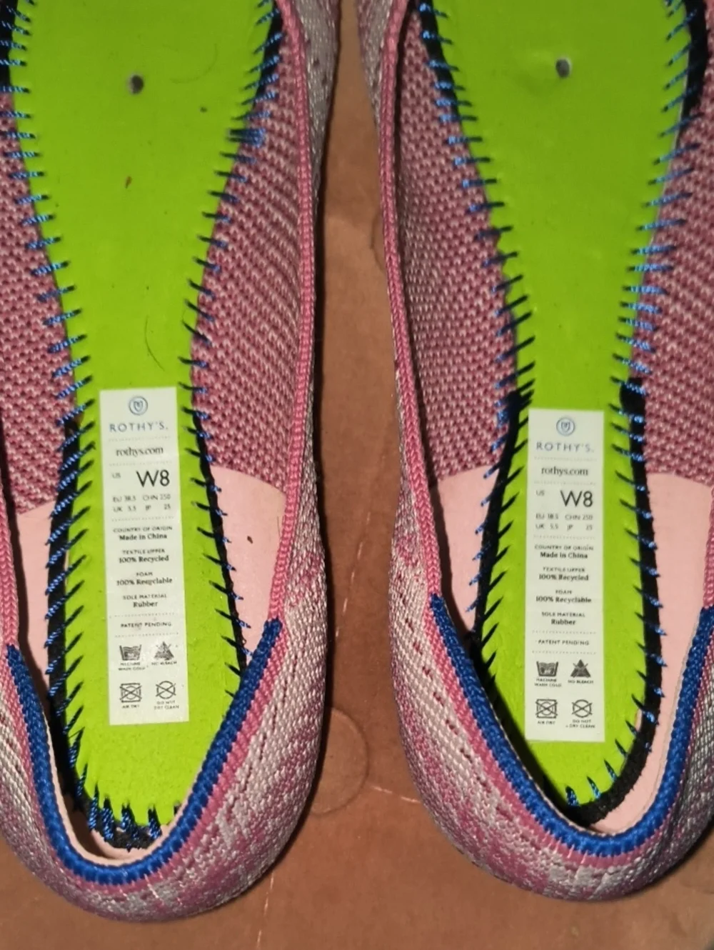 Rothy's The Point Rare Limited Edition Pink Plaid Breast Cancer Awareness Size 8